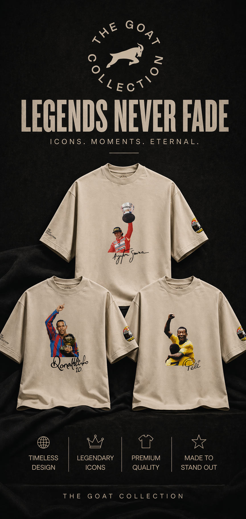 The Goat Collection celebrates sporting legends through graphic tees